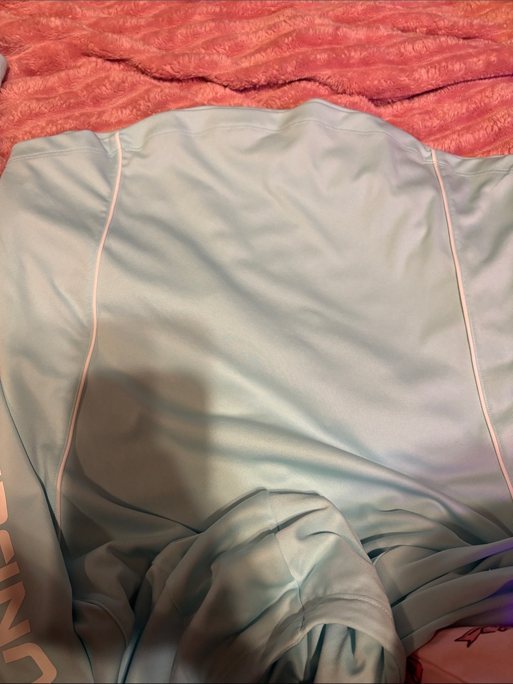 Under Armour pull over, mint green color. Size XL with hood